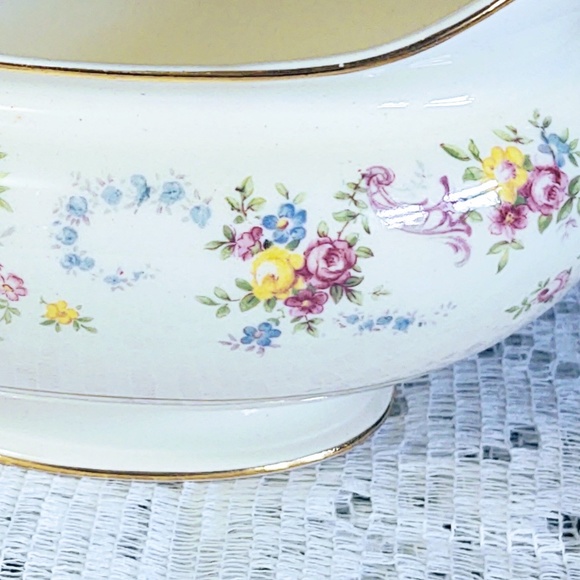 VINTAGE HOMER LAUGHLIN EGGSHELL NAUTILUS FLORAL GRAVY BOAT CIRCA 1946 - Picture 9 of 12